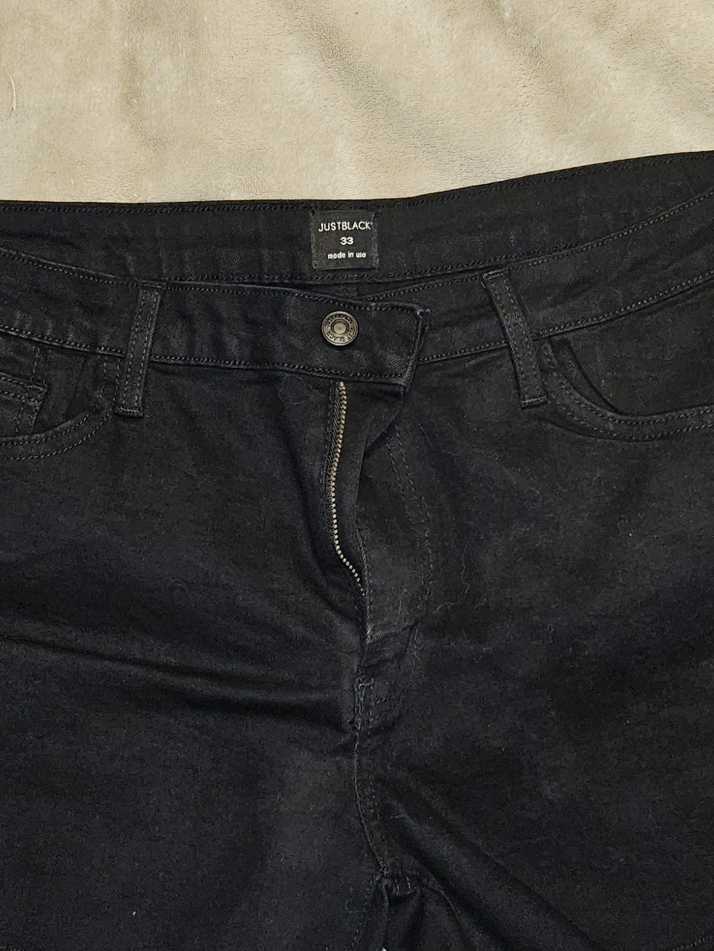 Just Black Women's Black High-Rise Jean Shorts